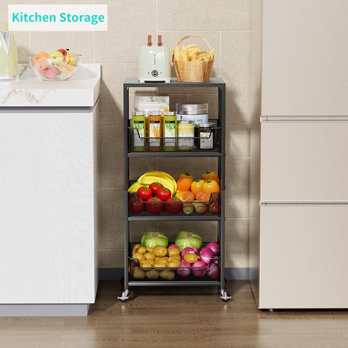 HapiRm Fruit Basket Kitchen Cart - Image 2