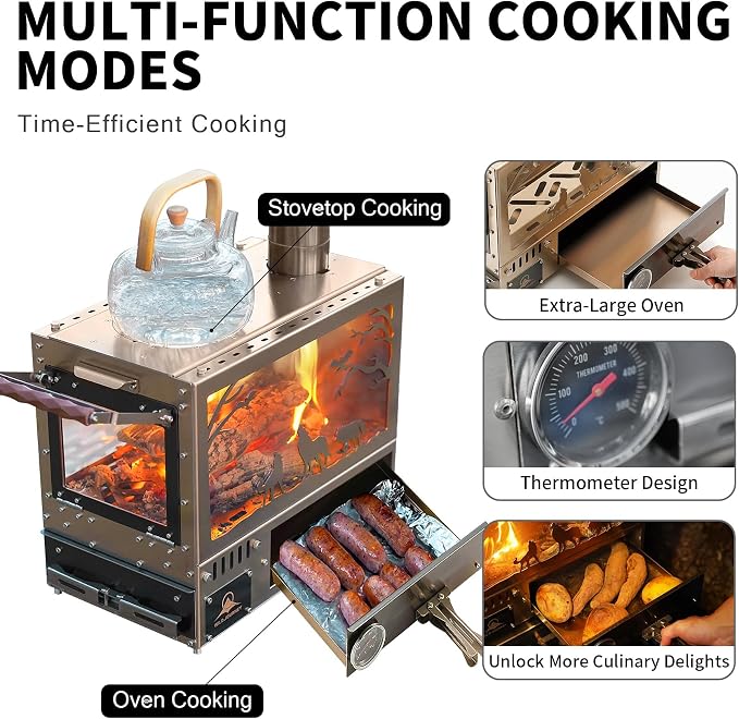 Heavy Duty M8 Wood Burning Stove - Image 3