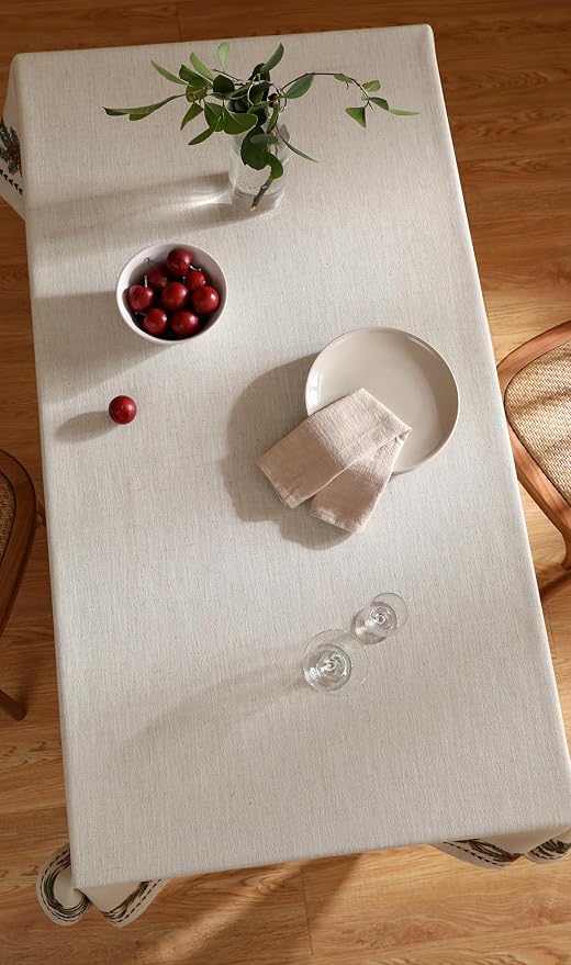 ISAENNE Designer Christmas Linen Table Cloth - Image 8