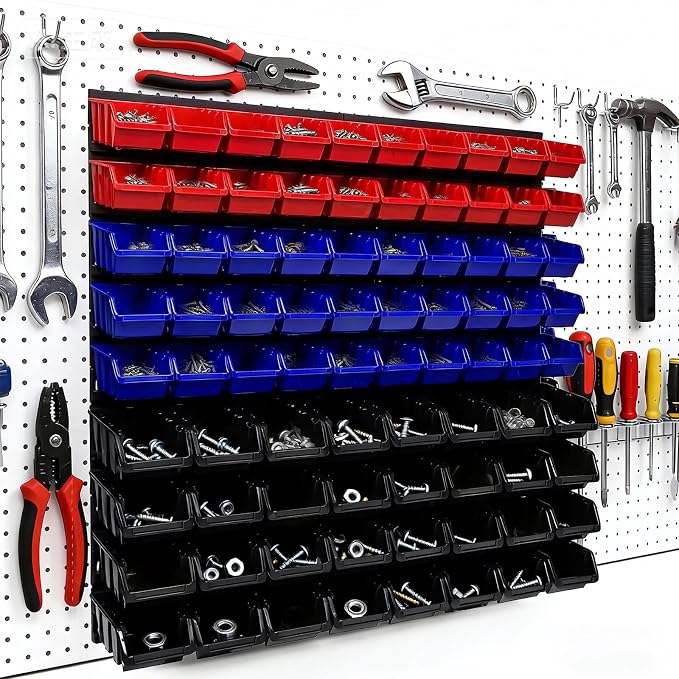 94 Pcs Wall Mounted Storage Bins, Garage Organizer System - Image 8