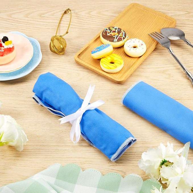 Weewooday Silver Storage Bags Anti Tarnish Silver Protector Bags Blue Holder - Image 6