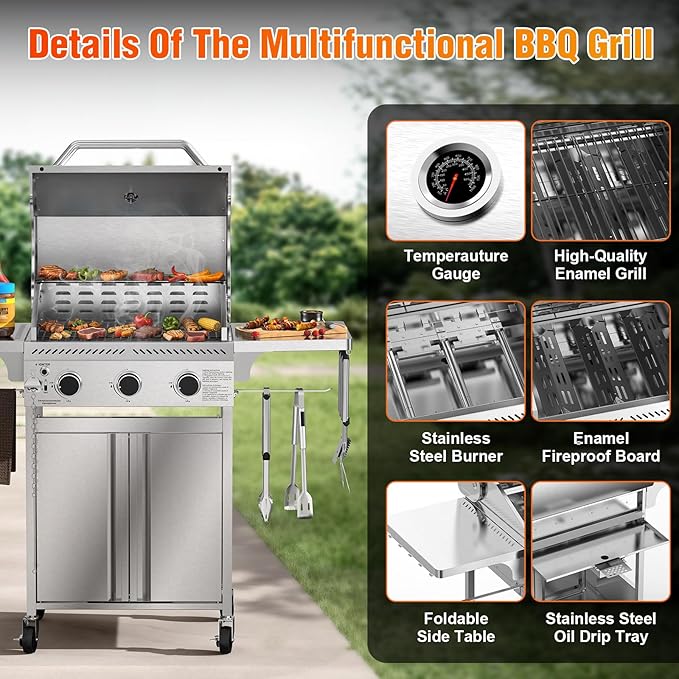 G31 Gas Grill, 3-Burner Gas Grill - Image 2