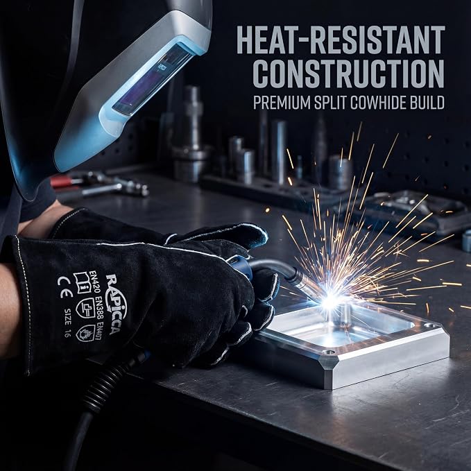 RAPICCA Welding Gloves 16IN Heat & Fire Resistant Leather - Image 3