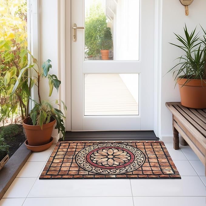 CHICHIC Rectangle Entrance Door Mat Large 24 x 36 Inch High Traffic Area Entry - Image 7