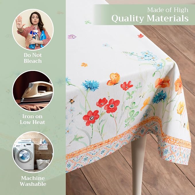 Maison d' Hermine Table Cloth Rectangle Table 100% Cotton 70 x 90 Inches - Image 3