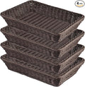 4 PCS 16x12 Inch Wicker Bread Basket, Woven Serving Basket, Tabletop Food by GNIEMCKIN