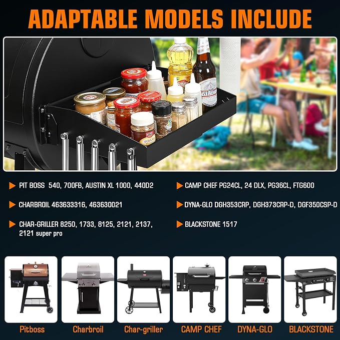 GRISUN Adjustable Grill Side Shelf - Image 3