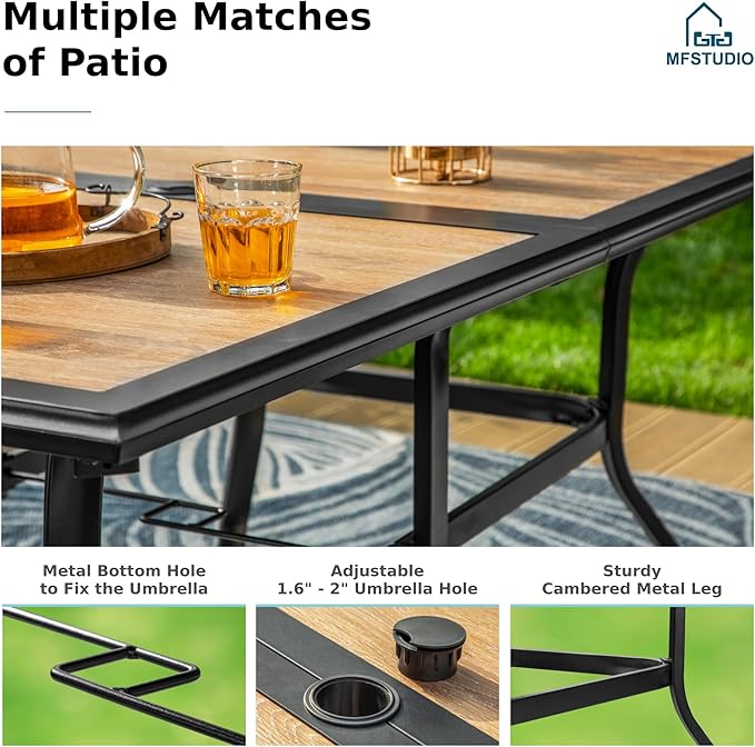 MFSTUDIO Outdoor Patio Dining Table - Image 6