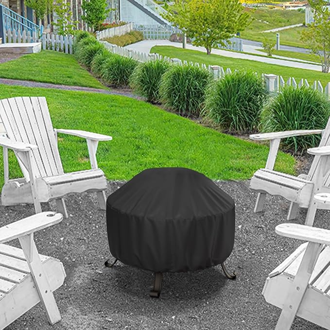 SHINESTAR Fire Pit Cover Round 36 In, Outdoor Fire Pit Cover - Image 6