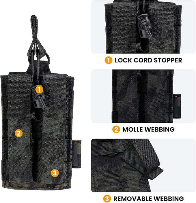 EXCELLENT ELITE SPANKER Tactical Open-Top Single/Double/Triple Molle Mag Pouch - Image 4