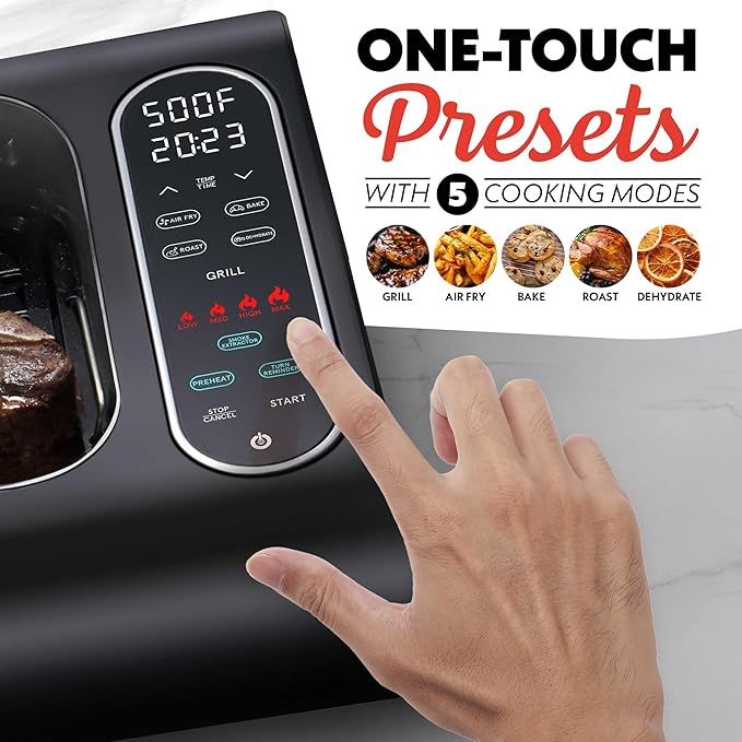 Gourmia Smokeless Indoor Grill & Air Fryer - Image 4