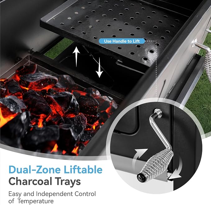 GREEN PARTY Barrel Charcoal Grill - Image 4