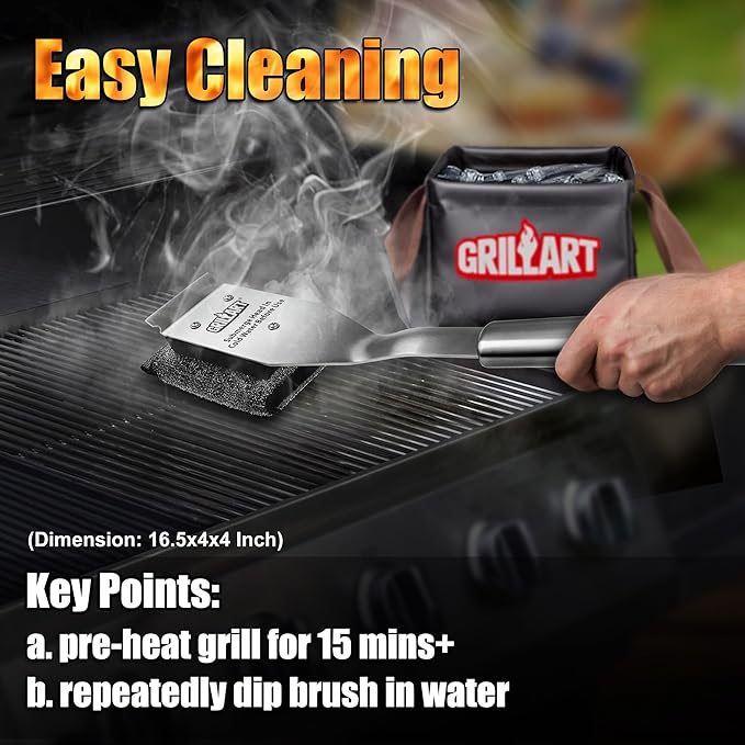 GRILLART Grill Brush Bristle Free Replacement Head - Image 6