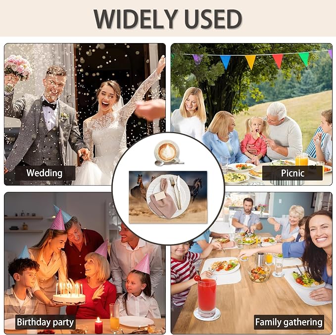 Placemats, Running Herd Horse Placemats 12x18 Inch Waterproof Non-Slip Washable - Image 7