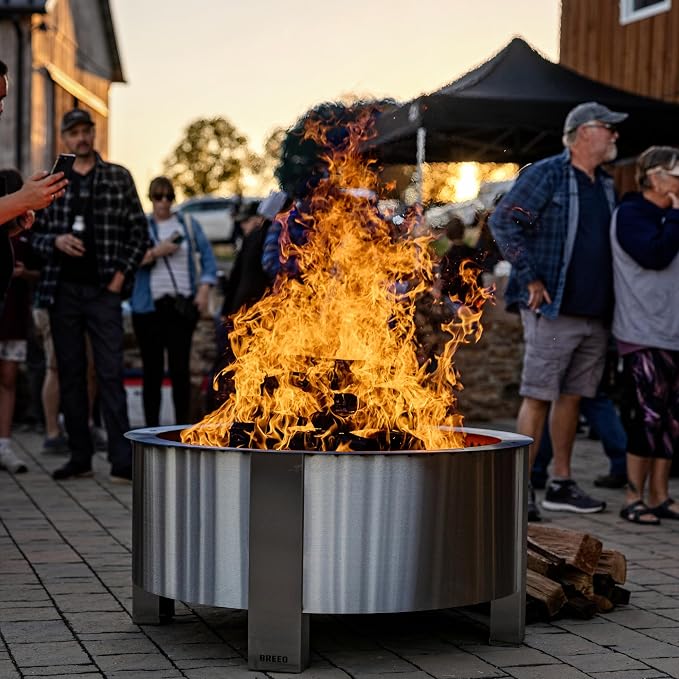 Breeo Smokeless Fire Pit | 46 inch Smokeless Firepit - Image 4
