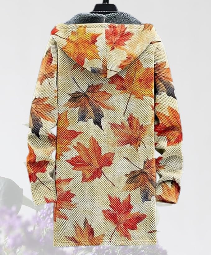 Men's Hooded Sweater Coat Knit Fleece Lined Long Cardigan Jacket - Image 2