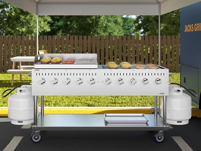 72 in. Commercial Outdoor Propane Gas Grill - Image 4