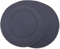 DII PVC Tabletop Collection Woven Indoor/Outdoor, Round Placemat Set, Stonewash by DII