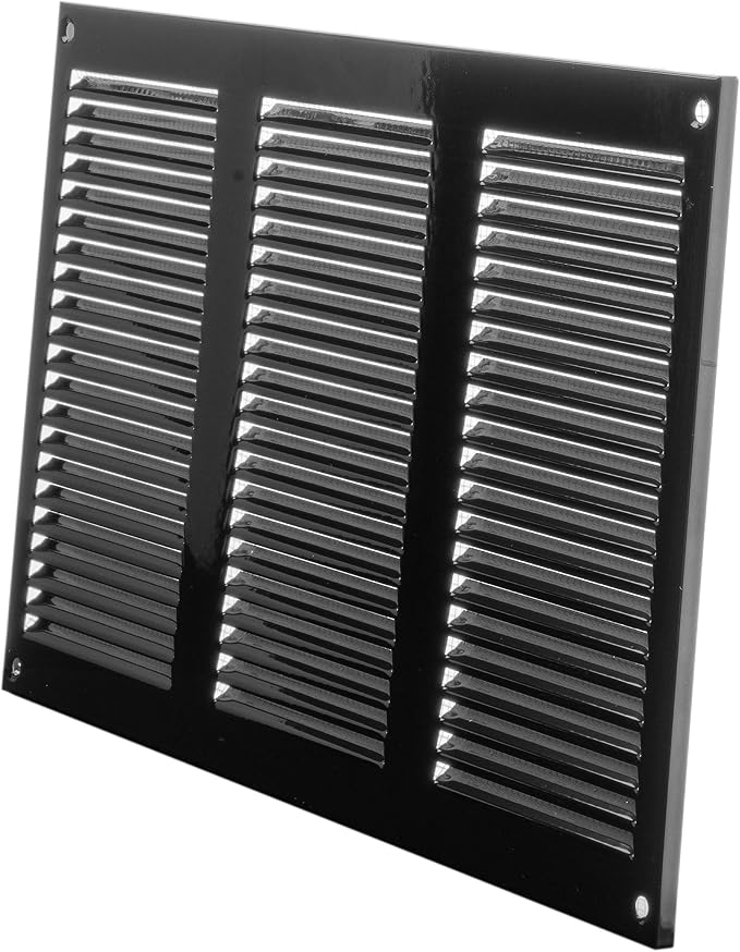 Repa Market 12x8 Inch Air Vent Cover/Black Galvanized Steel Louvered Grill Cover - Image 9