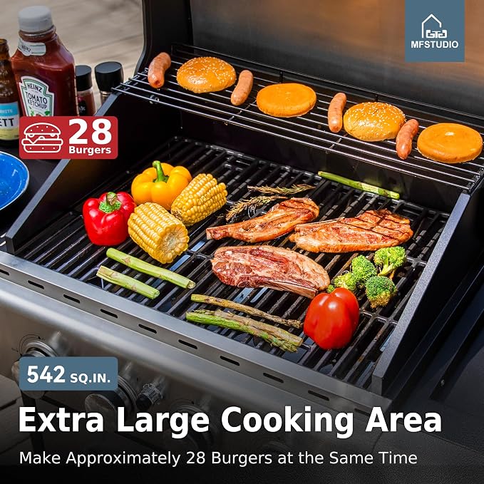MFSTUDIO 4-Burner BBQ Propane Grill - Image 2