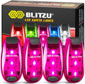 4 Pack LED Safety Light, Clip on Reflective Gear Lights by BLITZU