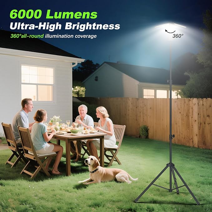 Camping Lights with Remote & Stand 8.2 Ft, 14000 mAh Rechargeable Camping - Image 2