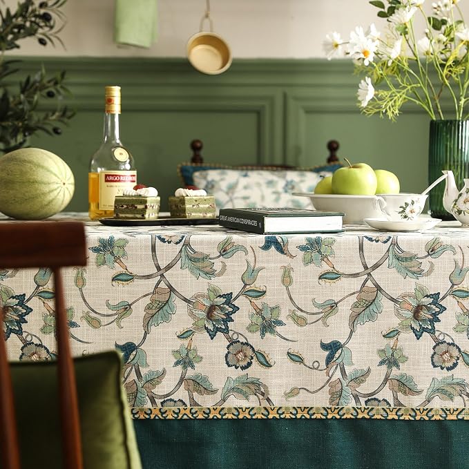 patdrea Designer Green Small Linen Table Cloth - Image 7