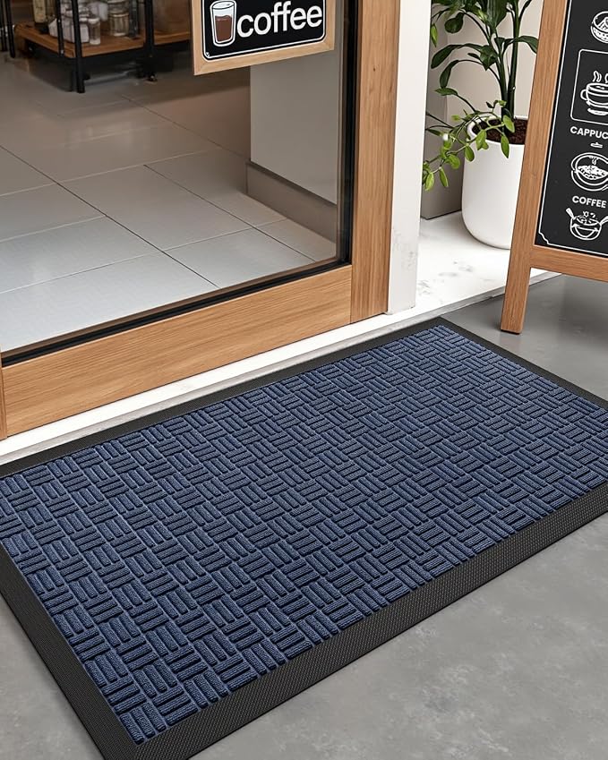 DEXI Front Door Mat Outside Entrance, 2x4 ft Rubber Entry Doormat Heavy Duty - Image 8