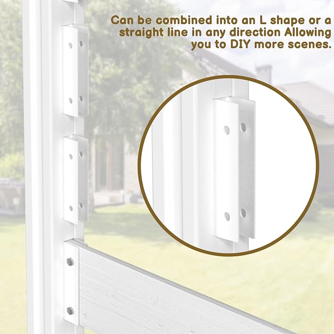MUPATER 5ft × 3.3ft Wooden Privacy Screen, Easy No-Dig Installation, Two Setup - Image 4