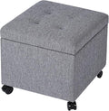 Homebeez Multifunctional Space-Saving Linen Storage Ottoman by Homebeez