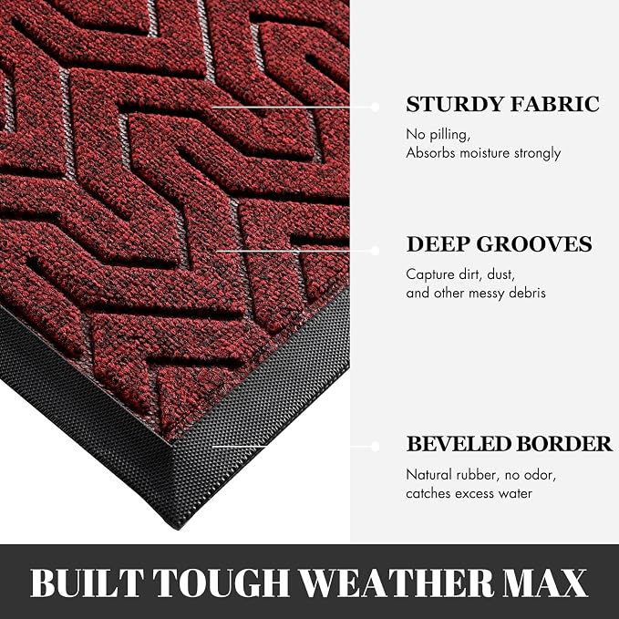 Yimobra Extra Large Door Mat Outside Entrance 60x36, Waterproof Heavy Duty - Image 4