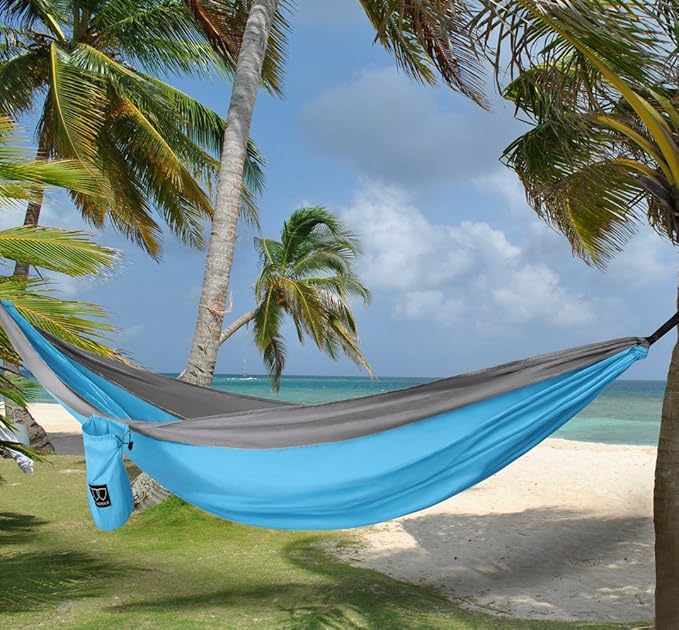 Hammocks, Extra Large Double for Two, Sky Blue and Gray