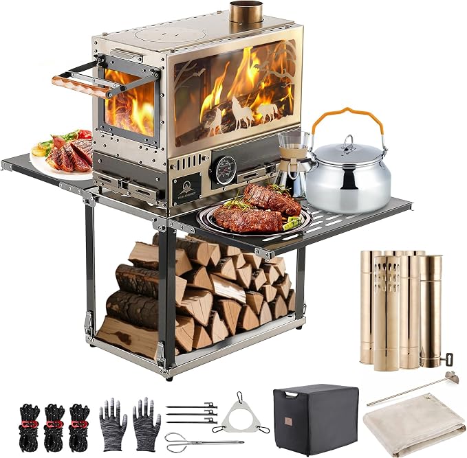 Heavy Duty M8 Wood Burning Stove by CAMPJOURNEY