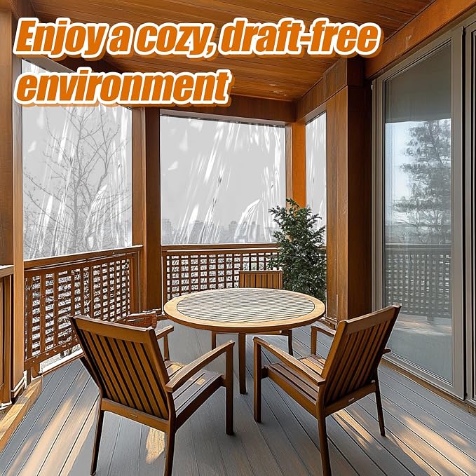 10x12ft Anti-Tear Clear Tarp Waterproof - Image 4