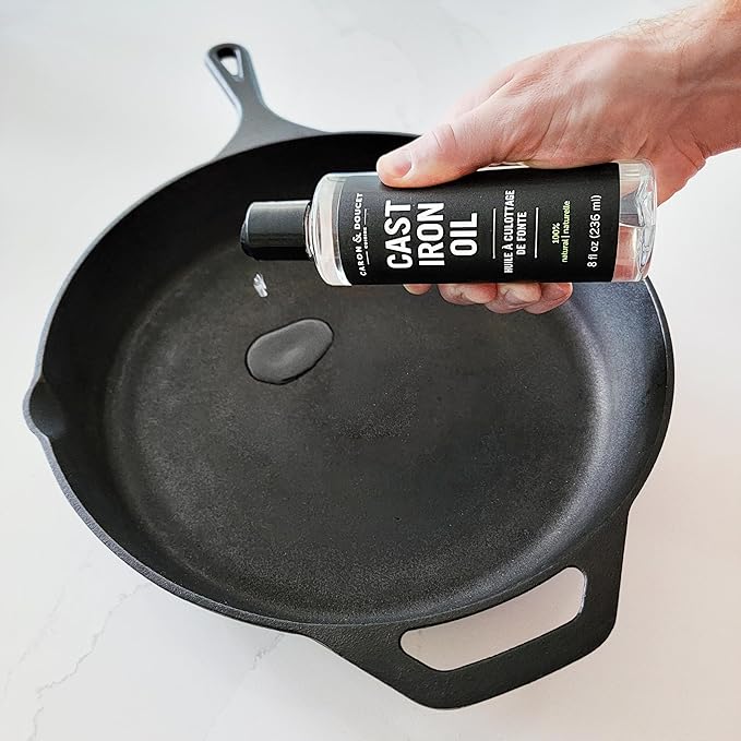CARON & DOUCET - Ultimate Cast Iron Set: Seasoning Oil, Cleaning Soap & - Image 8