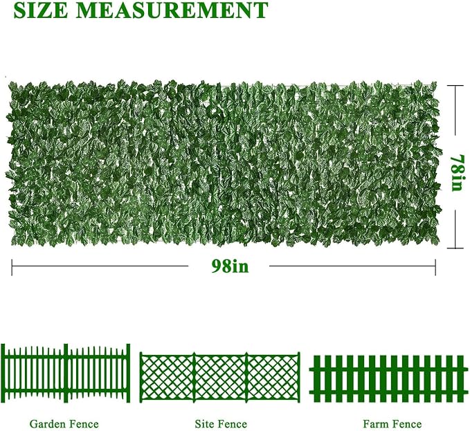 iCover 78x98in Artificial Ivy Privacy Screen - Image 2