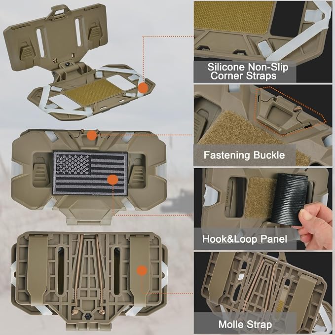 Tactical Plate Carrier Phone Mount, Universal Molle Phone Holder, Tactical - Image 4