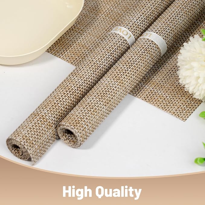 Placemats Set of 6，Non-Slip PVC Weave Table Mats Easy to Clean，Heat Resistant - Image 6
