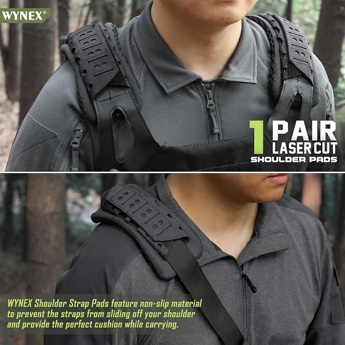 WYNEX Shoulder Strap Pad for Vest Carrier, 2 Pack Tactical Plate Shoulder Pads - Image 2