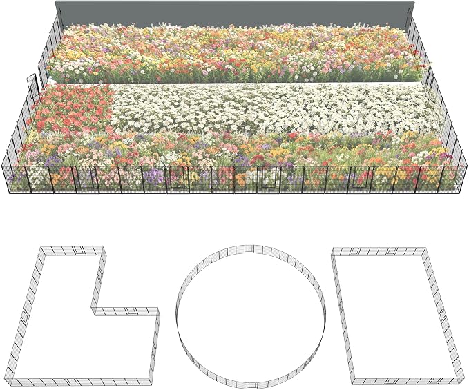 FXW Garden Fence Outdoor for The Yard – 45in x 109.4ft Heavy Duty Metal Animal by FXW