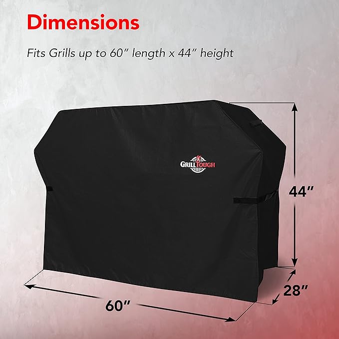 Heavy Duty BBQ Grill Cover for Outdoor Grill, 60 Inch – Waterproof, Weather - Image 2