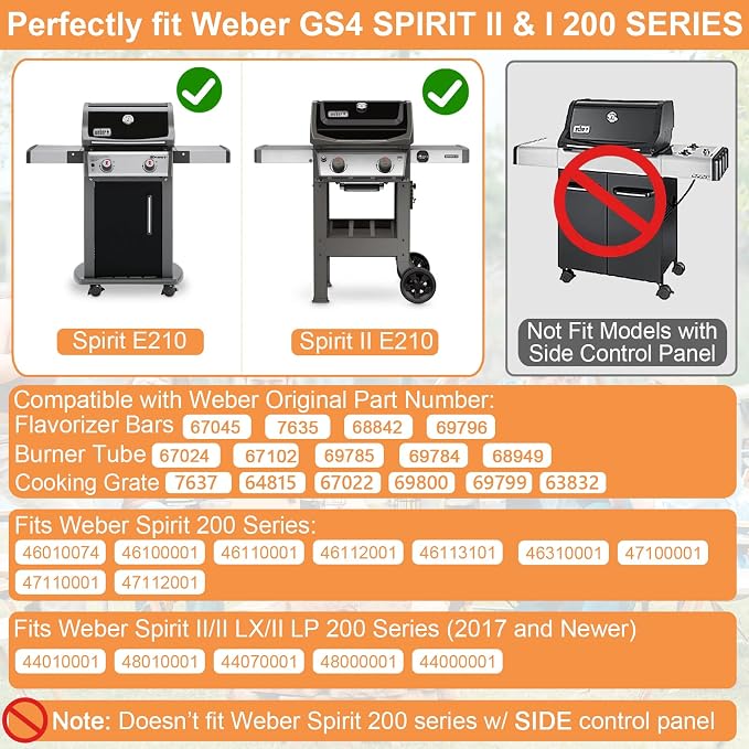 Spirit 2 Parts for Weber Spirit Grill Parts GS4 Spirit II/I 200 SER Replacement - Image 2