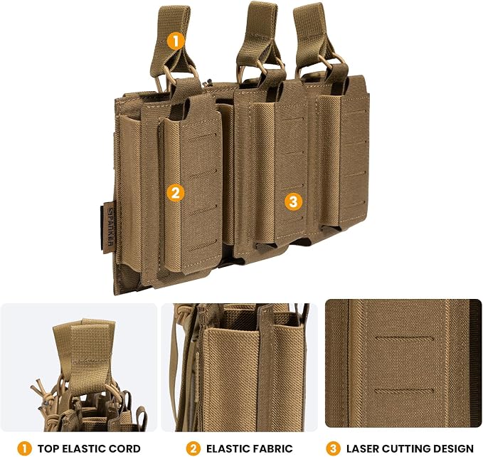 EXCELLENT ELITE SPANKER Tactical Open-Top Single/Double/Triple Molle Mag Pouch - Image 3