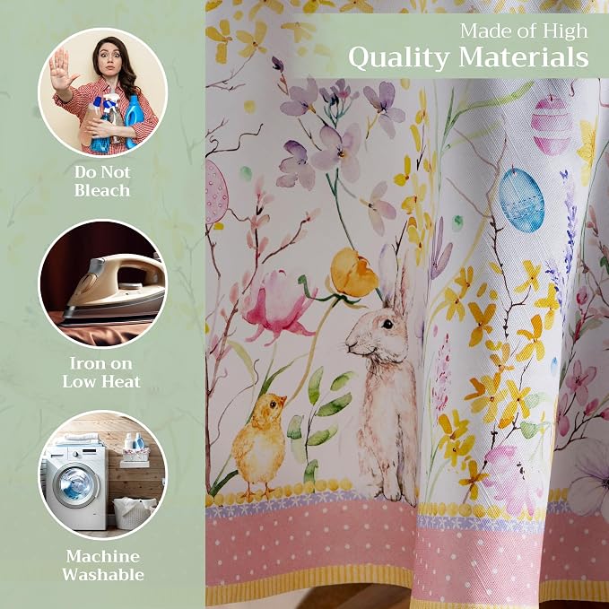 Maison d' Hermine Table Cloth Round Table 100% Cotton 69 Inches Tablecloth - Image 3