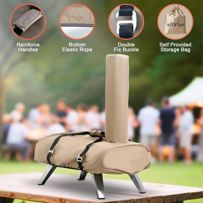 BIG HORN OUTDOORS 12Inch Pizza Oven Cover, Heavy Duty Waterproof and Weather - Image 4