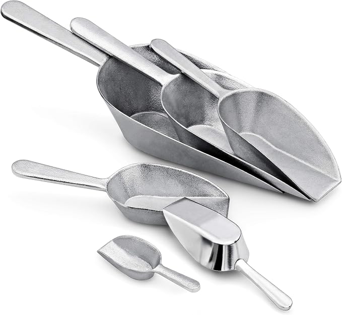 New Star Foodservice 34646 One-Piece Cast Aluminum Flat Bottom Bar Ice Flour - Image 3