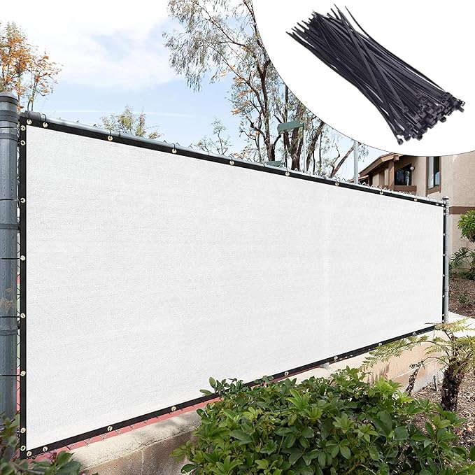 Royal Shade Custom Size 4' x 111' White Fence Privacy Screen Windscreen Cover by RoyalShade
