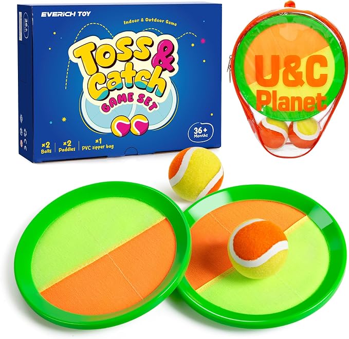 EVERICH TOY Upgraded Toss and Catch Ball Game Set, Kids Toy Stocking Stuffers by EVERICHTOY