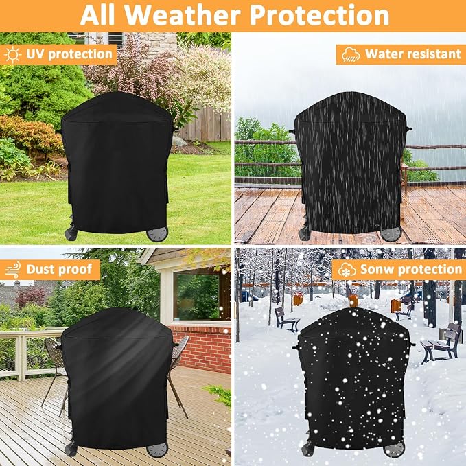 Grill Cover for Weber Q100 Q120 Q1000 Q1200 Q200 Q220 Q2000 Q2200 Q2400 Grills - Image 7