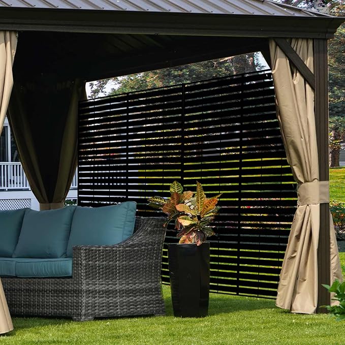 Kozyard Metal Privacy Screen 74" H x 47.2" W Decorative Outdoor Divider - Image 4